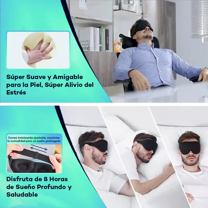 Sleeping Mask - Antifaz para dormir de espuma 3D con oscurecimiento 100% (hipoalergénico)